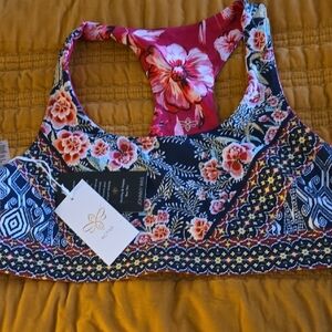 NWT Johnny Was Misty Fall Bee Active Reversible Sports Bra Size XL